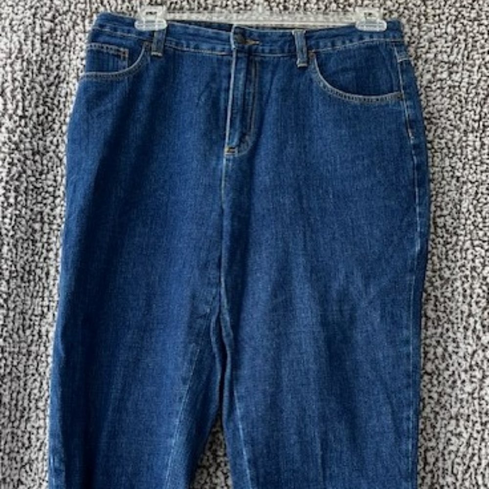 BILL BLASS Dark Denim Crop Length Jeans